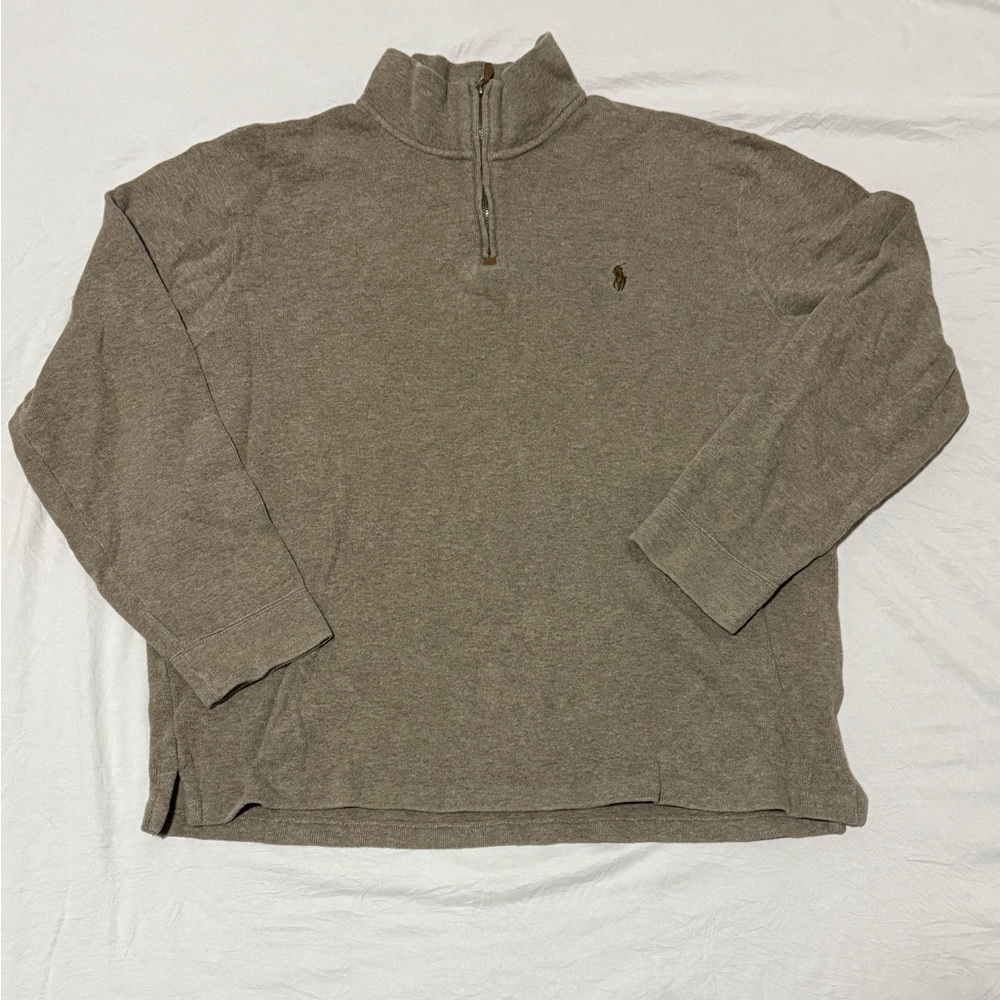 Ralph Lauren Men's Brown Half-Zip Sweater/jumper